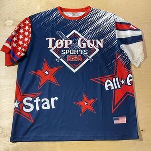 Top Gun Star Shirt - Red and Blue 3 XXX (GB)